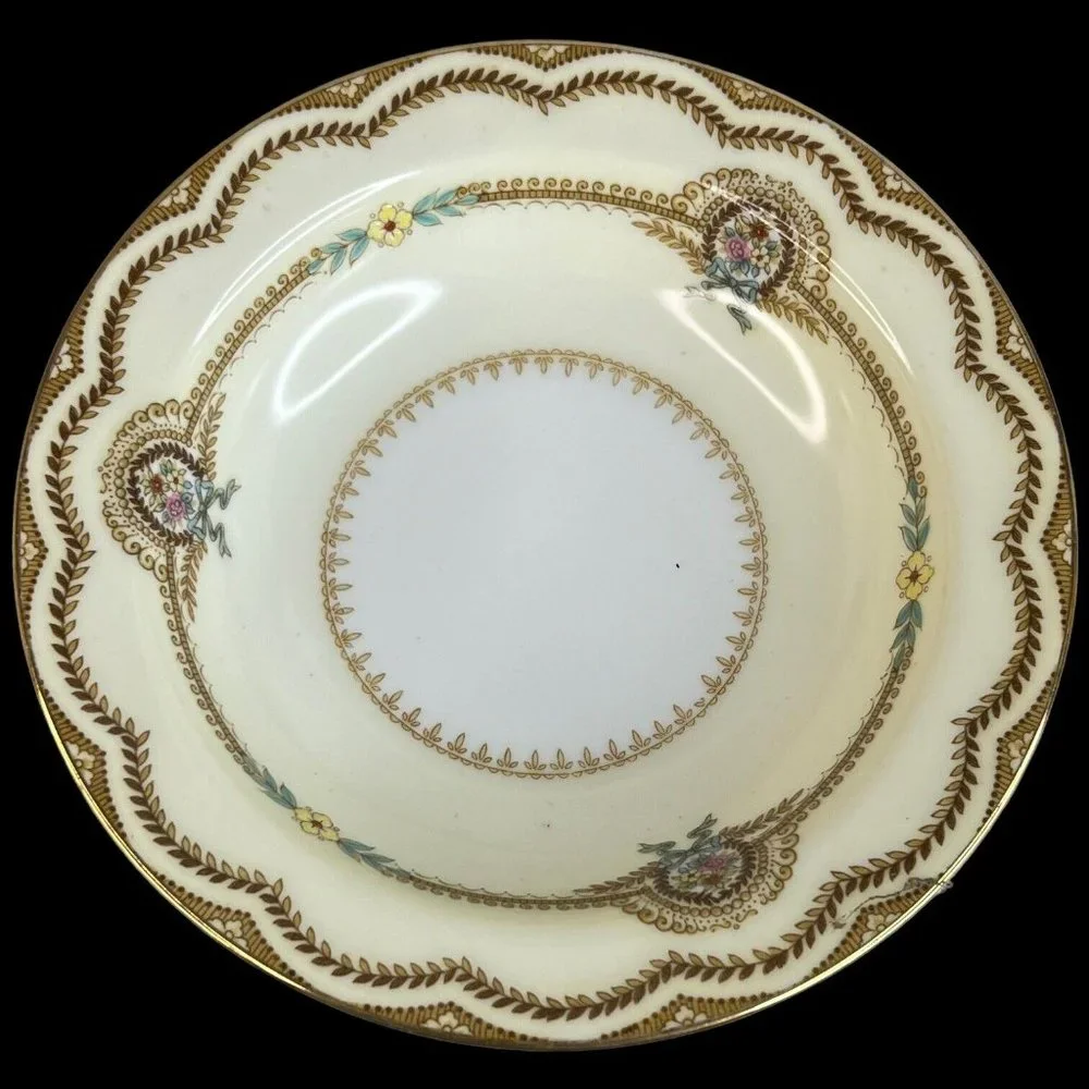 4 Noritake China Serena Rim Fruit Bowl Dessert Sauce Floral 5.75” Made Japan VTG